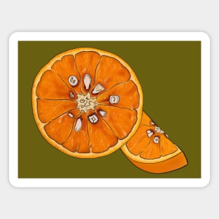 Oranges Inside With Teeths Magnet